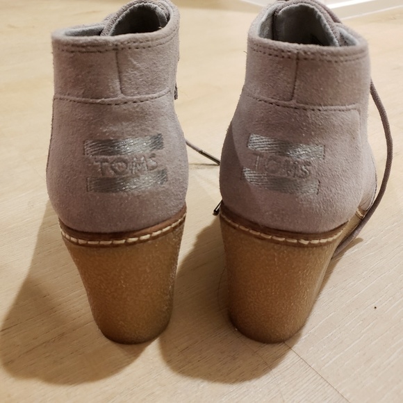 Toms Lace up wedge booties shoes - Picture 4 of 8